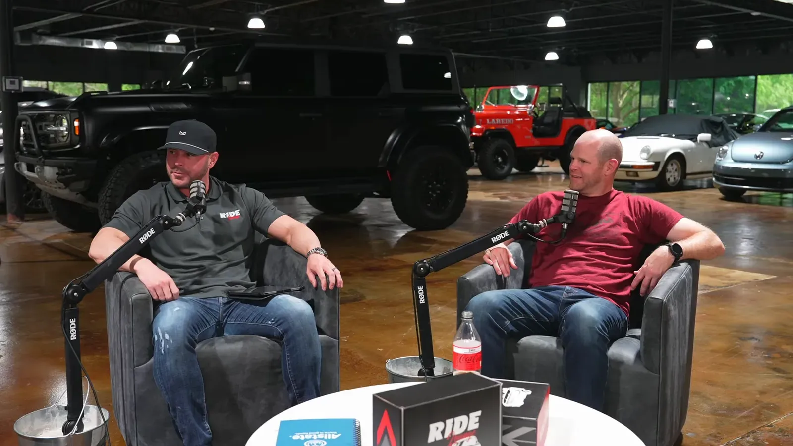 Cameron Davis with Grant Brewer on the Throttlecast set at The Ride Lounge