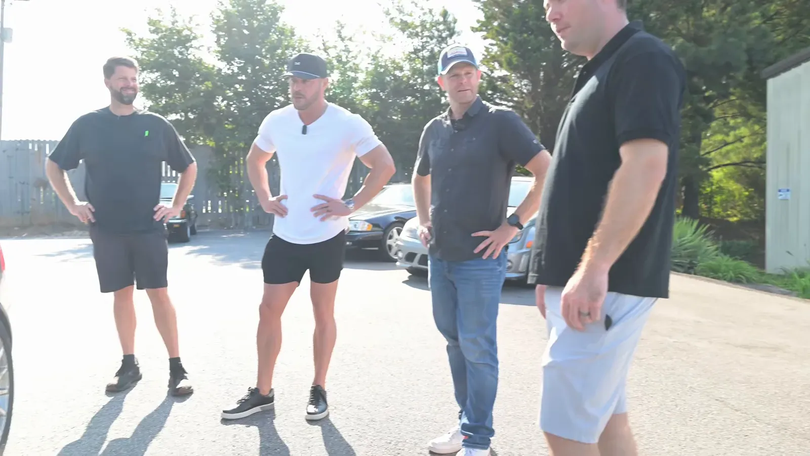 Cameron Davis and the Throttlecast crew outside DC MotorWerks