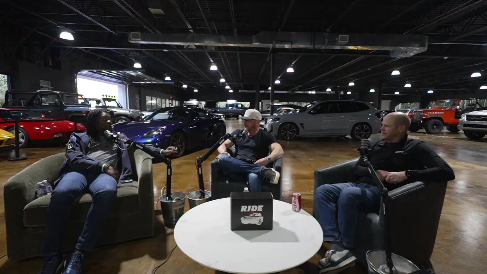 David Middleton with Grant Brewer and Dave Codrea on the Throttlecast set at The Ride Lounge