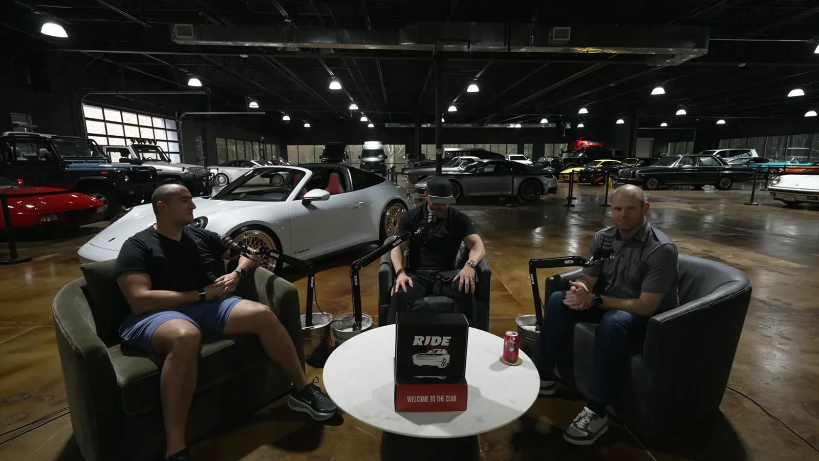 Emran Alborno with Grant Brewer and Dave Codrea on the Throttlecast set at The Ride Lounge