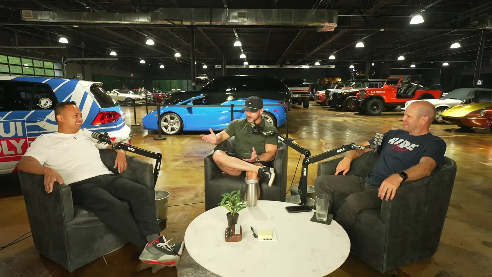 James Marcellana with Grant Brewer and Dave Codrea on the Throttlecast set at The Ride Lounge