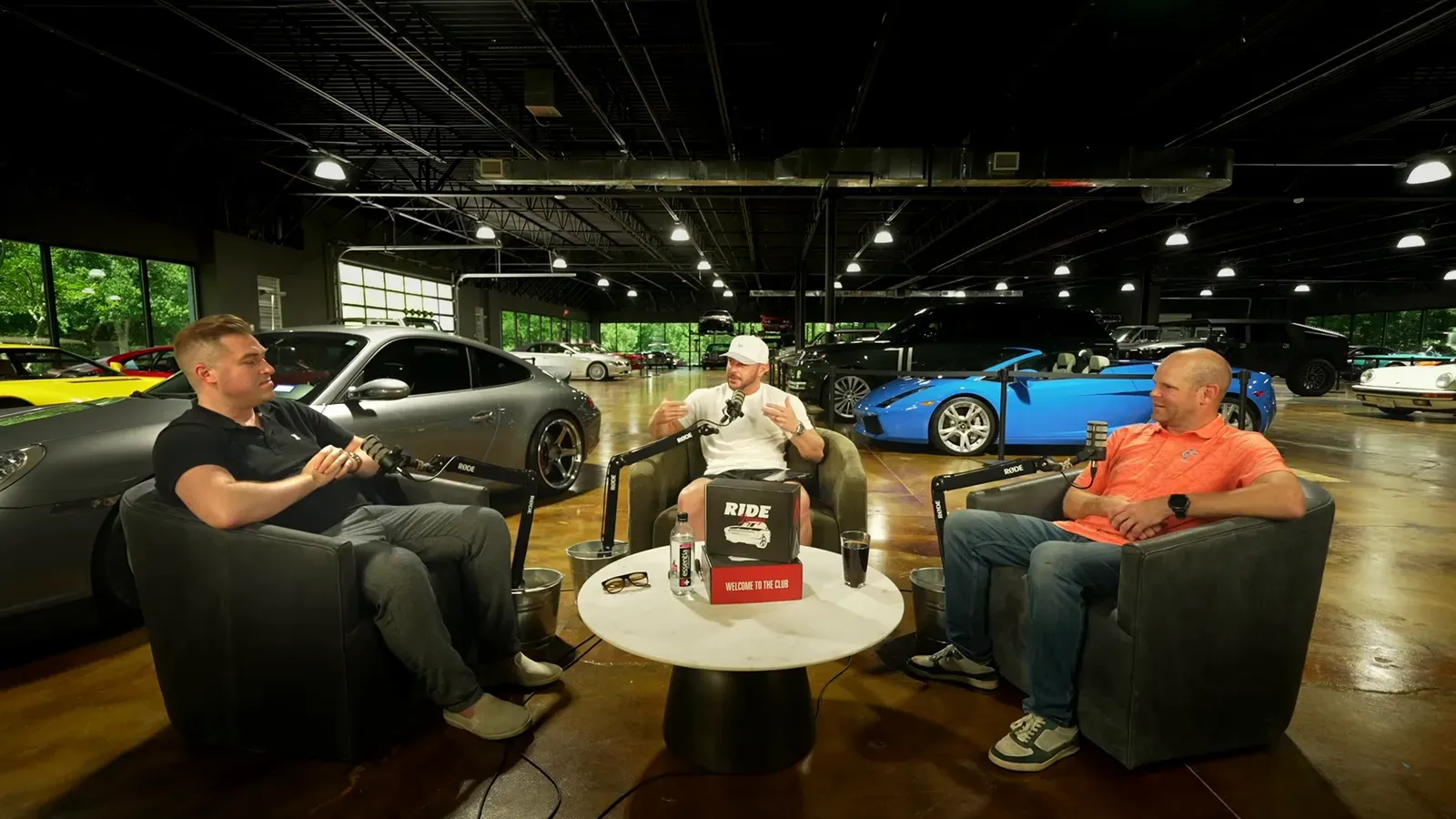 Marat Pashkevich with Grant Brewer and Dave Codrea on the Throttlecast set at The Ride Lounge