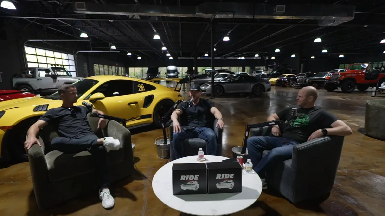 Parker Smith with Grant Brewer and Dave Codrea on the Throttlecast set at The Ride Lounge